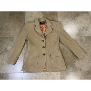 Vintage Lauren Ralph Lauren Wool Camel Hair Women's 2P Coat Jacket Blazer Suit